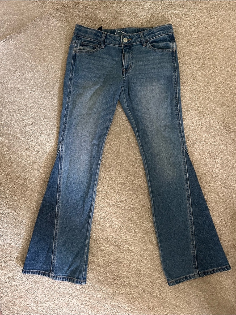 NEVER WORN art class Girls Two-Tone Dark Blue Flared Jeans